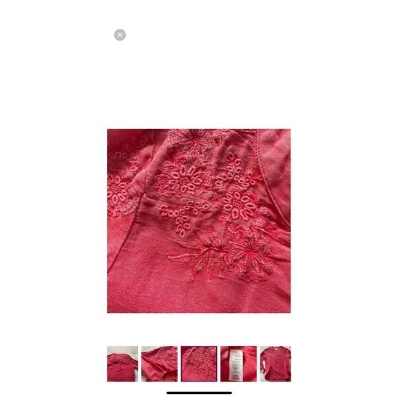 VINEYARD VINES embroidered cotton and linen pink shirt - Picture 5 of 5